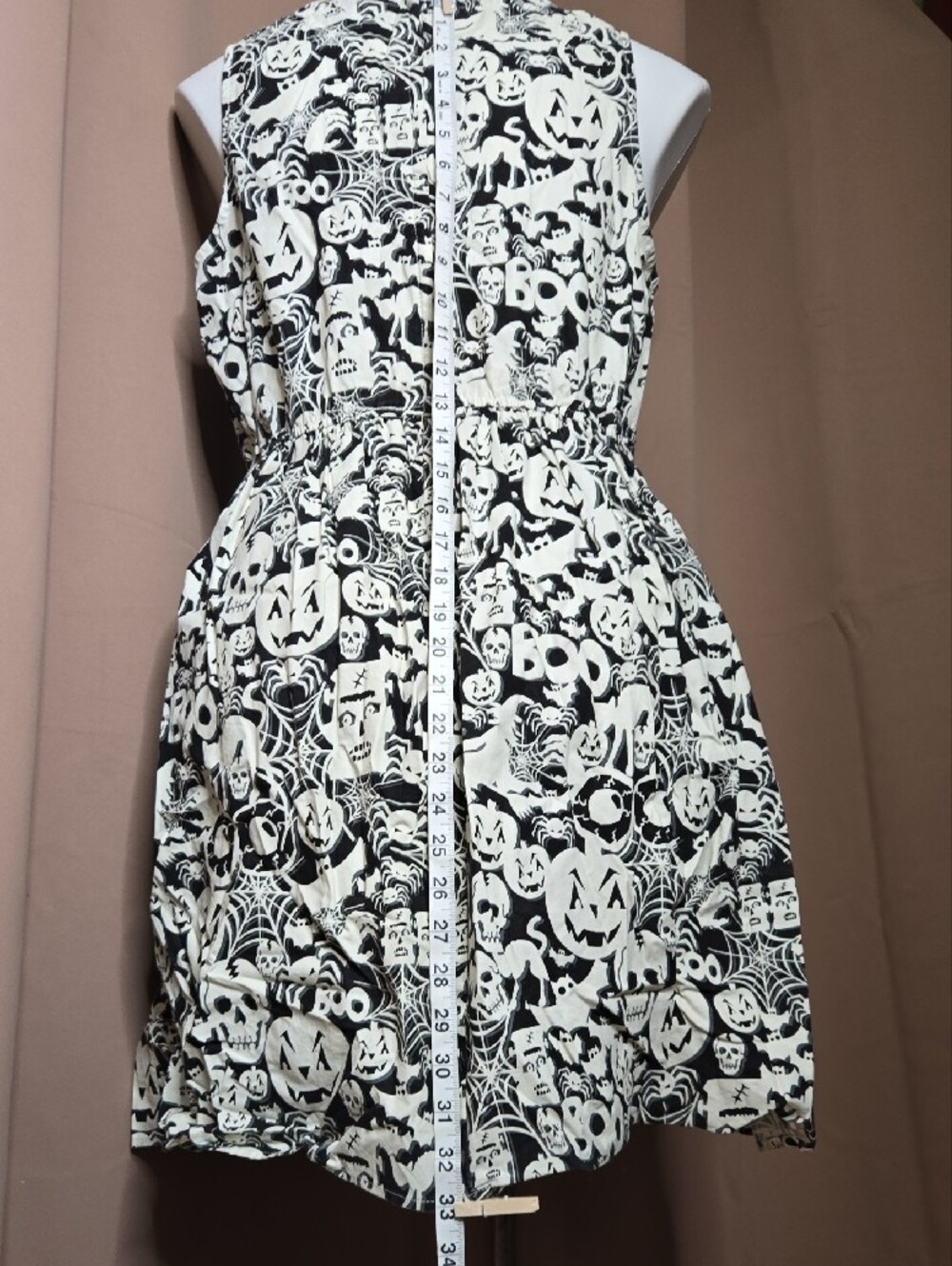 Folter Ceatures Of The Night Halloween Print Glow In The Dark Sleeveless Dress - Picture 8 of 8